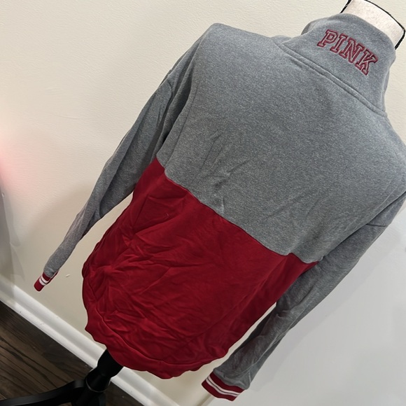 VS PINK Collegiate Collection Temple University 1/2 Zip Pullover Sweatshirt XS - Picture 5 of 6